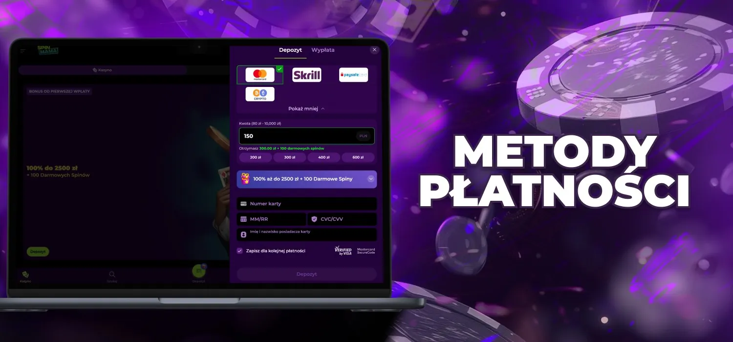 metody płatności w Spinmama