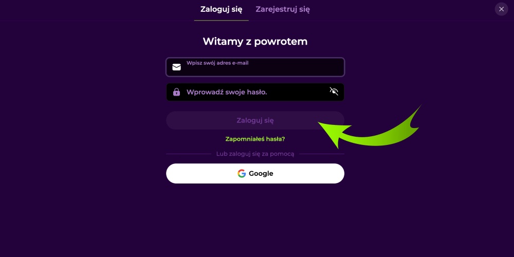 potwierdź wejście na konto