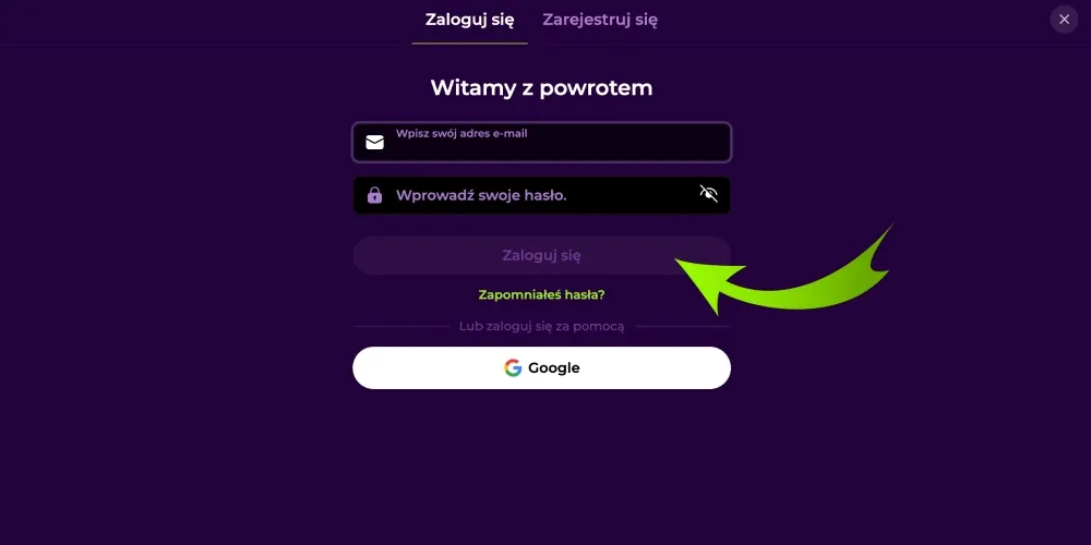 potwierdź wejście na konto