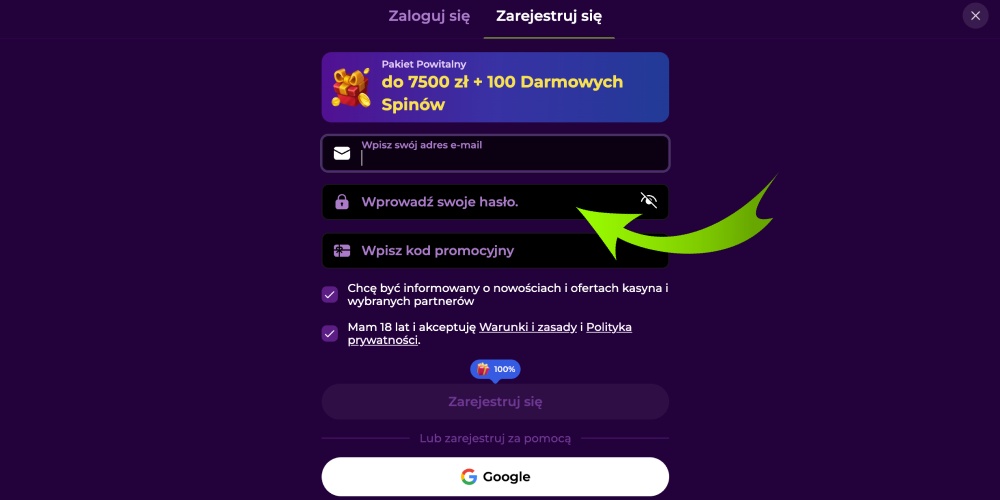 wprowadź silne hasło